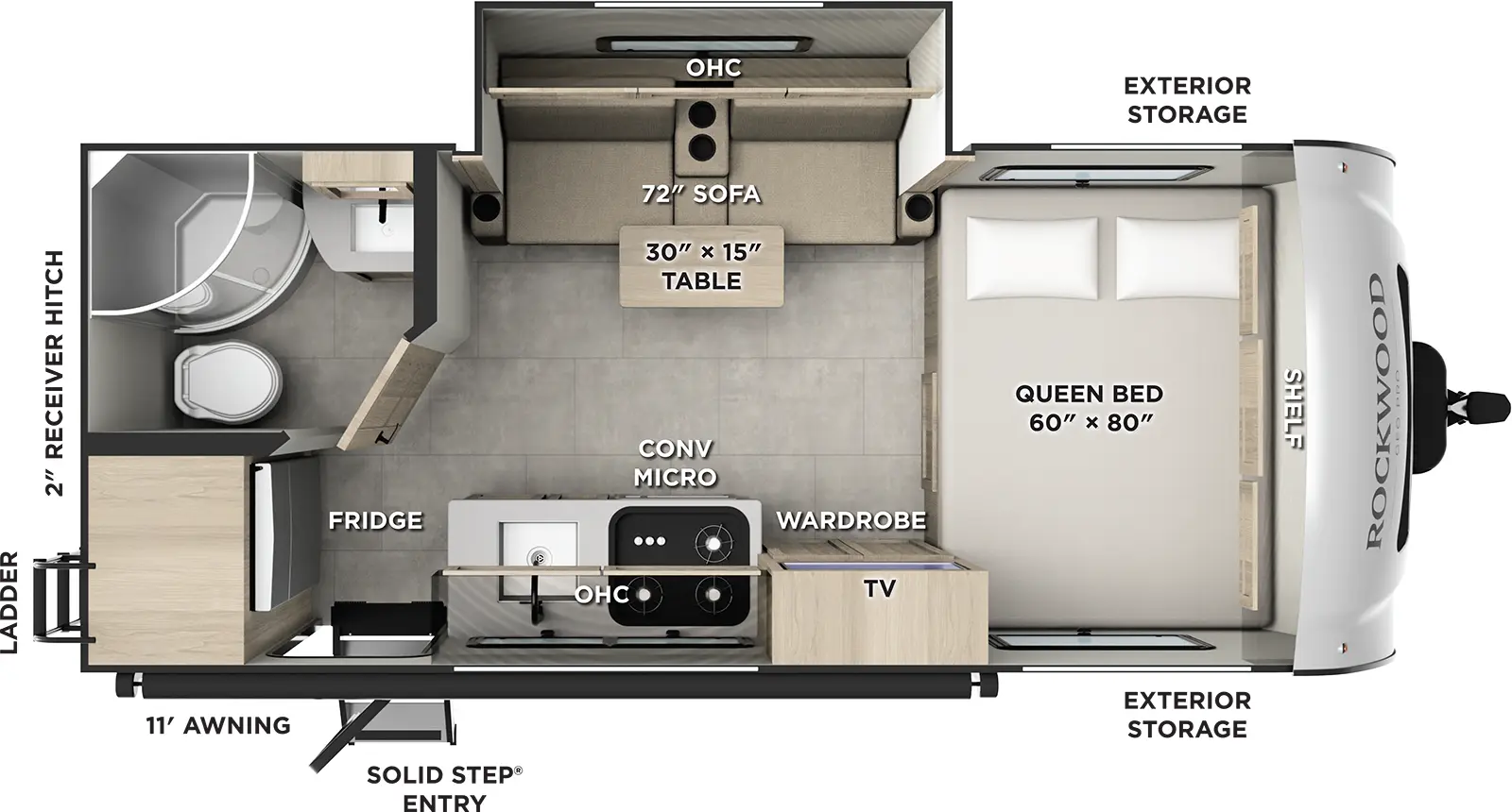 Rockwood Geo Pro G19FBS Floorplan